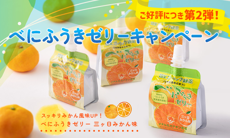 【夏バテ解消キャンペーン第2弾！】べにふうきゼリー 三ケ日みかん味